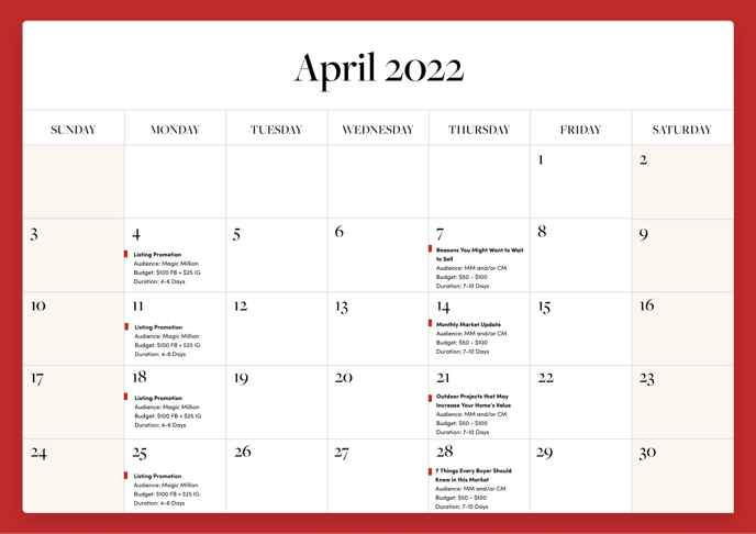 April - calendar - Base