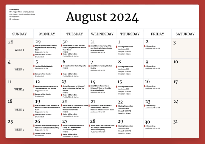 Base - August 2024 Content Calendar