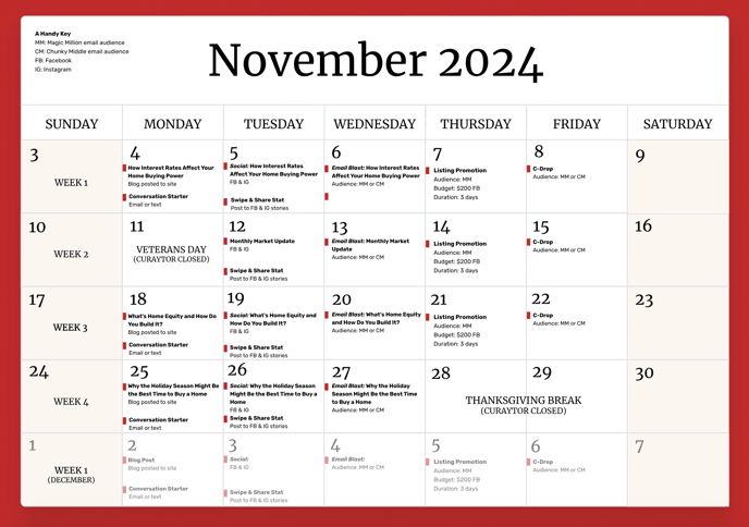 November Calendar Base 2024