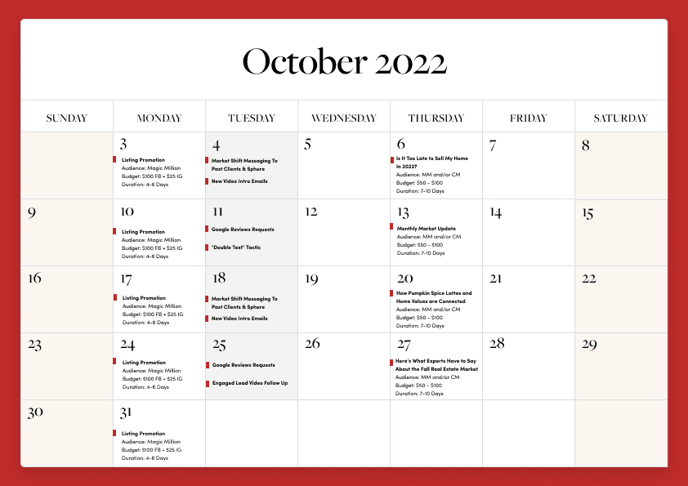 calendar - Base - October